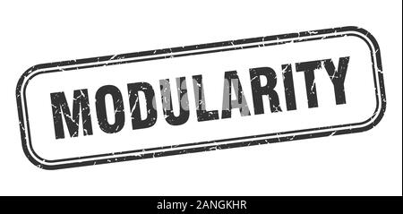 modularity stamp. modularity square grunge black sign Stock Vector