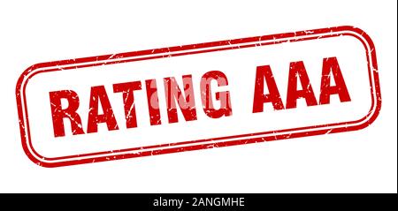 rating aaa stamp. rating aaa square grunge red sign Stock Vector