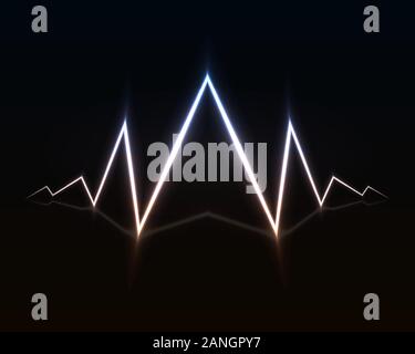 Abstract background vector electric light. Spark flash effect. Bright curved line. Neon glowing curves. Stock Vector