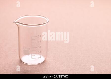 An Empty Transparent Glass 50 Ml Beaker On A White Background Stock Photo Alamy