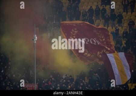 Supporters (Roma)      during the Italian 'Tim Cup' match between Parma 0-2 Roma at Ennio Tardini Stadium on January 16 , 2020 in Parma, Italy. (Photo by Maurizio Borsari/AFLO) Stock Photo
