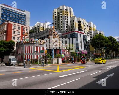 Singapore, Singapore - 26 February 2016 : Sri Veeramakaliamman Temple Stock Photo