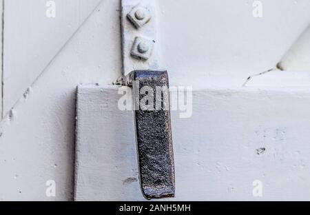 Detailed close up view on metal and steel surfaces Stock Photo