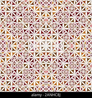Colorful seamless kaleidoscope pattern background design - abstract symmetrical vector wallpaper illustration from curved triangles Stock Vector