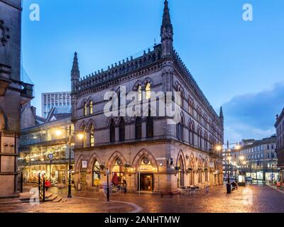 The Victorian Wool Exchange building at dusk Bradford West Yorkshire England Stock Photo