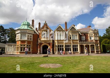 BLETCHLEY, UK - SEPTEMBER 1, 2019. Bletchley Park the home of British codebreaking and a birthplace of modern information technology Stock Photo