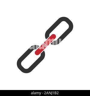 Data protection image. Including broken chain. Vector Illustration, great for financial technology concepts. vector Stock Vector