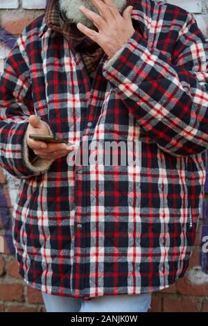 red and white checkered jacket