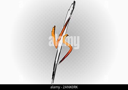 Versus VS letters fight backgrounds in flat comics style design with halftone, lightning. Vector illustration eps 10 Stock Vector