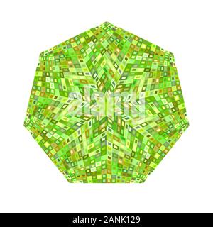 Isolated abstract tiled mosaic polygon shape - geometrical colorful ornamental vector design element on white background Stock Vector