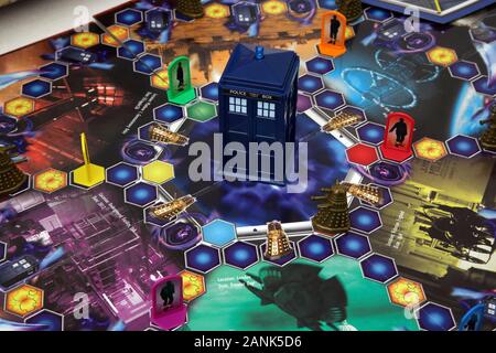 Doctor Who Interactive Electronic Board Game with Tardis Stock Photo