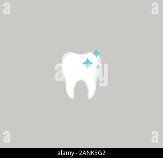 Dental clinic vector template - tooth icon with stars. Dental treatment Stock Vector