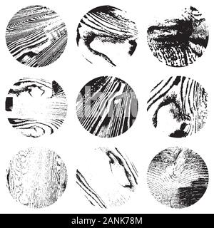 Circular Wooden Background Stock Vector
