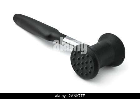 Heavy duty kitchen meat tenderizer isolated on white Stock Photo