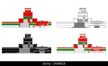 The snail observatory in front view Stock Vector
