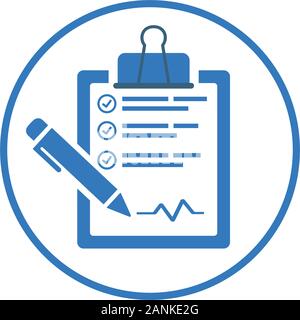 Creative element design from stock market icons collection. Pixel perfect Clipboard, report, shopping list icon for commercial, print media, web or an Stock Vector