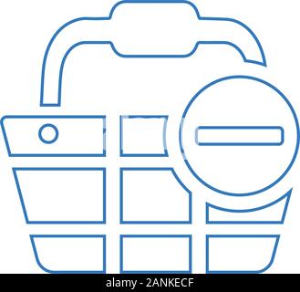 Well organized and fully editable Remove cart vector icon, delete from shopping cart for any use like print media, web, stock images, commercial use o Stock Vector