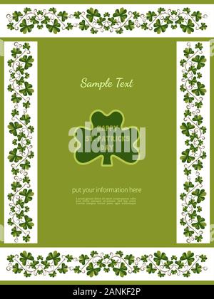 St Patrick's day decorated banner vector template Stock Vector
