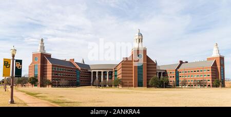 Waco, TX / USA - January 12, 2020: Baylor Sciences Building on the beautiful campus of Baylor University Stock Photo