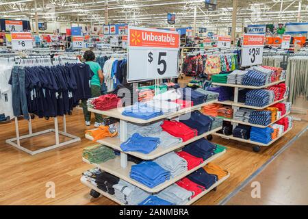 North Miami Beach Florida,Walmart Big-Box,retail products,display case  sale,merchandise,packaging,brands,clothing,apparel,accessories,visitors  travel Stock Photo - Alamy