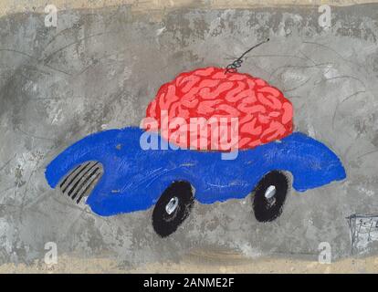 Selbstfahrendes Auto - Autonomous Vehicle Stock Photo