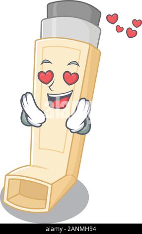 Cartoon Character Using Inhaler Cute asthma inhaler cartoon character having a box Stock Vector Image ...