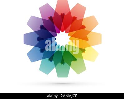 Vector sign arrows in convergence Stock Vector