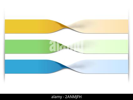 Vector faq labels, three option Stock Vector