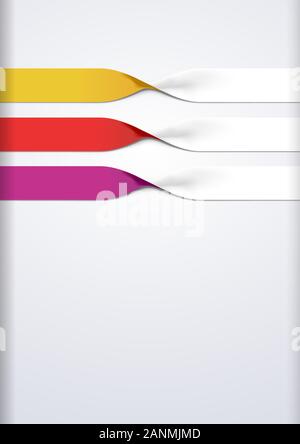 Vector faq labels, three option Stock Vector