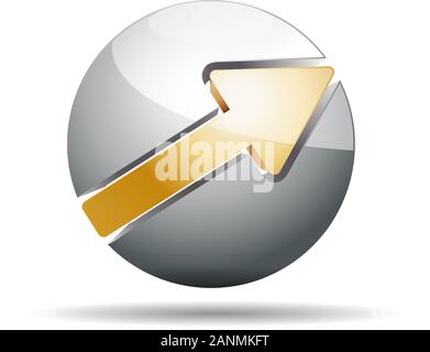Vector sign abstract circle with arrow Stock Vector