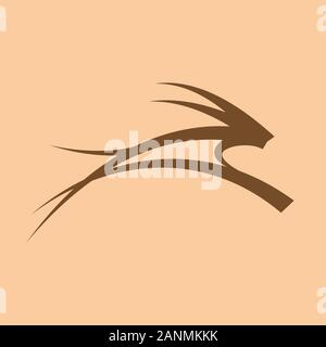 vector sign gazelle in Africa Stock Vector