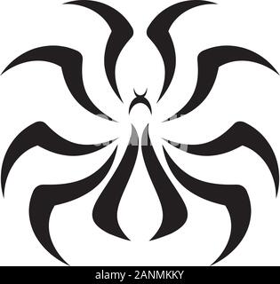Vector sign abstract Spider Stock Vector