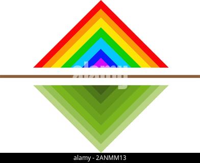 Vector Abstract sign rainbow concept Stock Vector