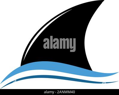 Vector sign abstract stylized shark Stock Vector