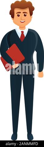 Insurance agent icon. Cartoon of insurance agent vector icon for web design isolated on white background Stock Vector
