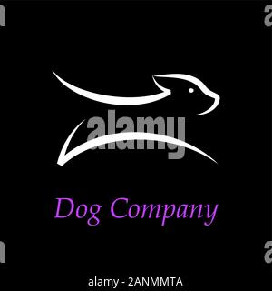 Vector sign abstract  Dog running Stock Vector