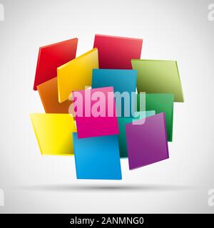 Funky digital design,pixel in flight Stock Vector