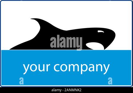 Vector sign abstract shark Stock Vector