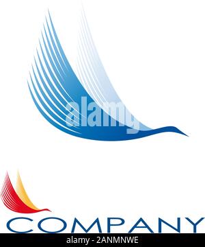 Vector sign abstract stork Stock Vector