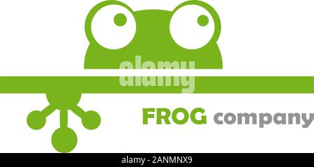 Vector sign frog company Stock Vector