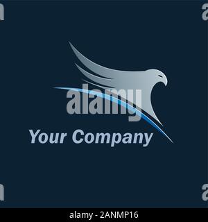 Vector sign eagle on the world Stock Vector
