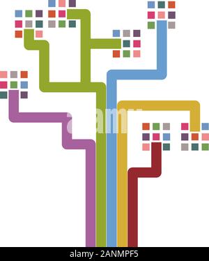 Vector abstract digital tree Stock Vector