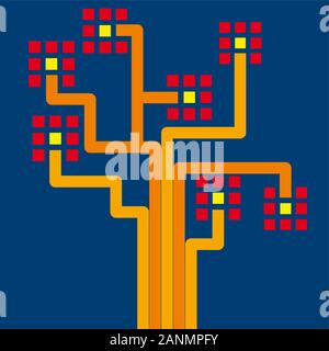 Vector optical transmission background, flat design Stock Vector