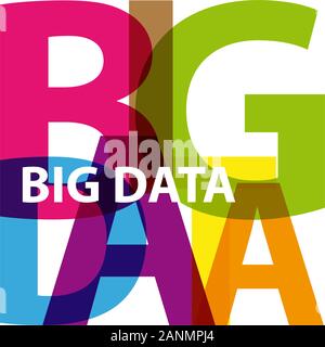 Vector big data. Broken text Stock Vector