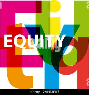 Vector equity. Broken text Stock Vector