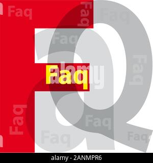 Vector faq. Broken text Stock Vector