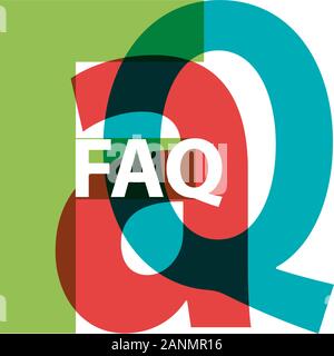 Vector faq. Broken text Stock Vector