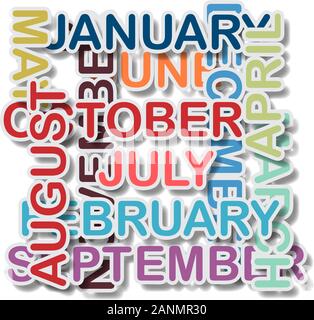 Vector Months background Stock Vector