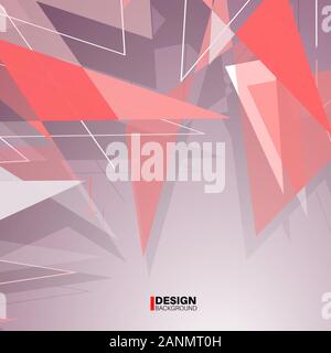 Geometric abstract background. overlap of modern forms the design. Vector illustrations for wallpapers, banners, backgrounds, etc. Stock Vector