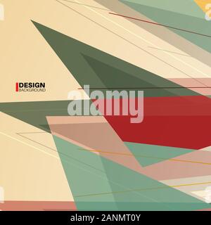 Geometric abstract background. overlap of modern forms the design. Vector illustrations for wallpapers, banners, backgrounds, etc. Stock Vector